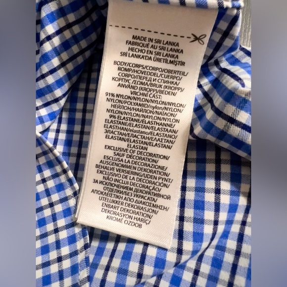 Ralph Lauren Shirt XXL Mens Blue Gingham Check Nylon Blend Preppy Pony Button Up - Picture 3 of 7
